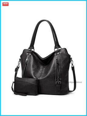 Large Hobo Tote Handbag with Adjustable Strap, Multiple Pockets, Coin Purse